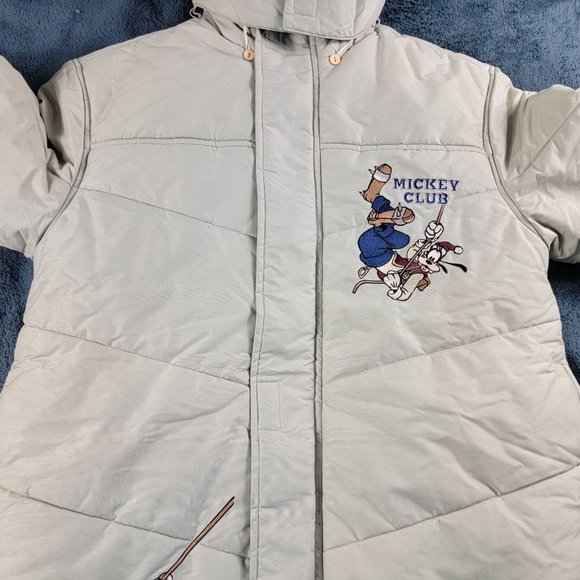 Disney Mickey Club Size 13 Beige Winter Jacket Outerwear Rain Outdoors Warm - Picture 4 of 14
